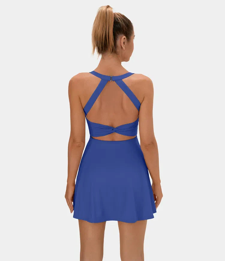 Sleeveless A-Line Athletic Dress with Racerback | Victoria