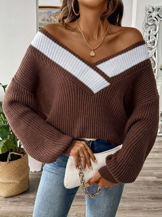 Women Off-Shoulder Knit Sweater | Raquel
