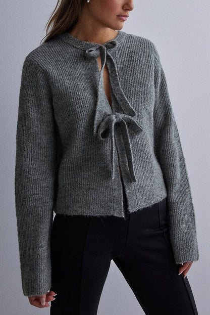 Women Tie-Front Knit Cardigan | Vernice