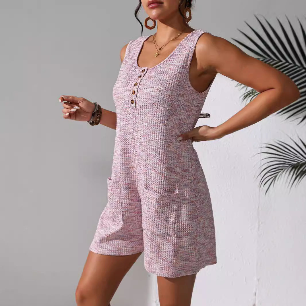 Women Jumpsuit Pink Polyester | Elegant Casual-5