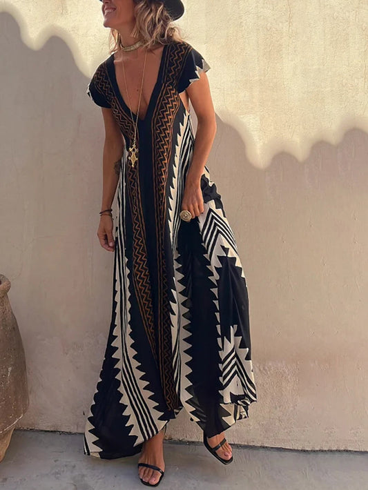 Women Bohemian Printed Maxi Dress | Layla