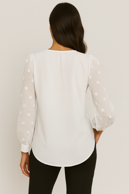 Elegant Lantern Sleeve Shirt for Women | Hennessy
