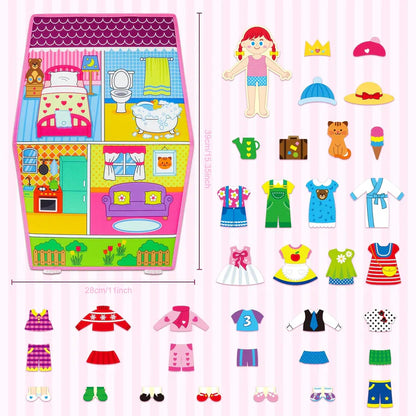 Girls Montessori Busy Board Toy Felt | Imagination Explorer-5