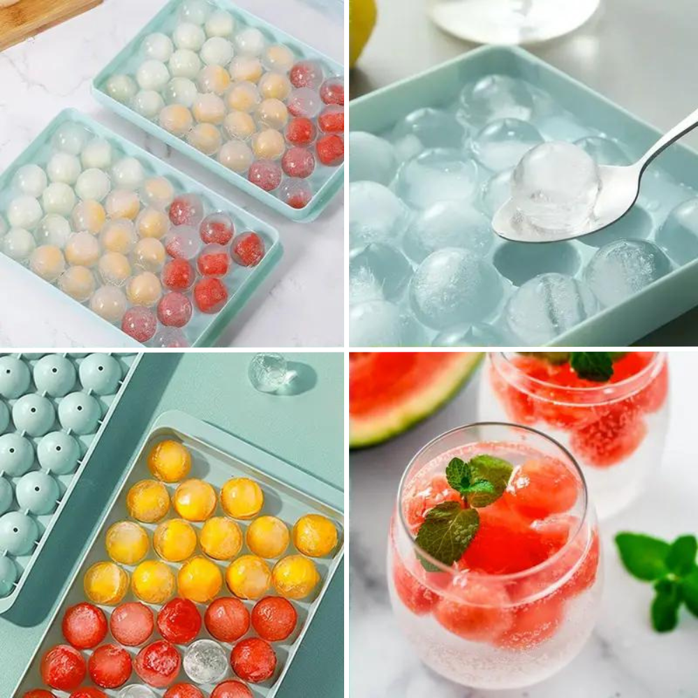 Ice Ball Maker Tray Blue Plastic | Elegant Sips 5