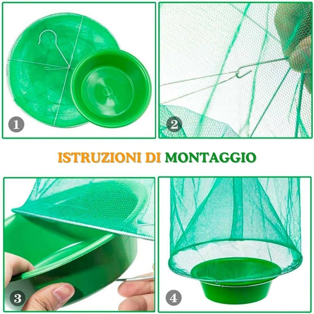 Eco-Friendly Fly Trap Reusable Green Plastic | Flycapture-4