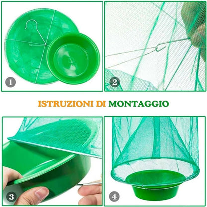 Eco-Friendly Fly Trap Reusable Green Plastic | Flycapture-4