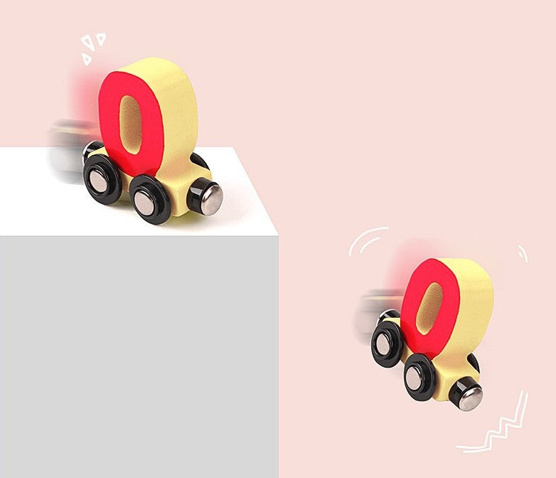 Kids Wooden Train Set Magnetic Toy | Learning Fun-6