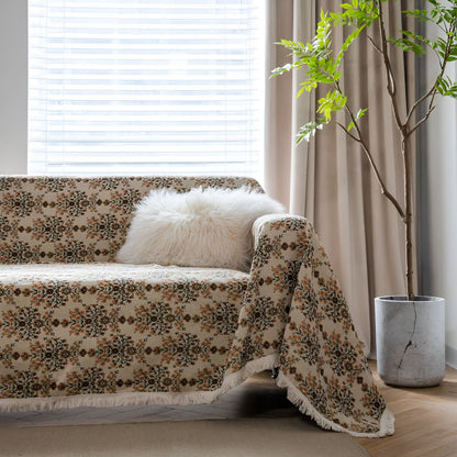 Sofa Cover Plum Jacquard Microfibre | Elegant Home Decor 2