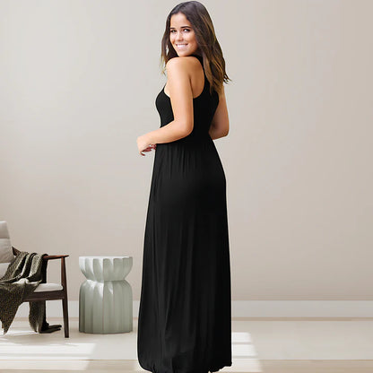 Sleeveless Pocketed Maxi Dress | Aurelia