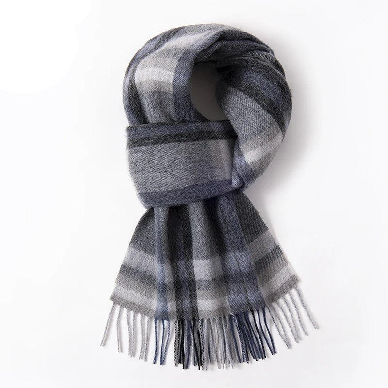 Men Soft Gradient Plaid Scarf | Dave