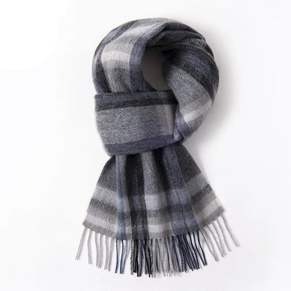 Men Soft Gradient Plaid Scarf | Dave