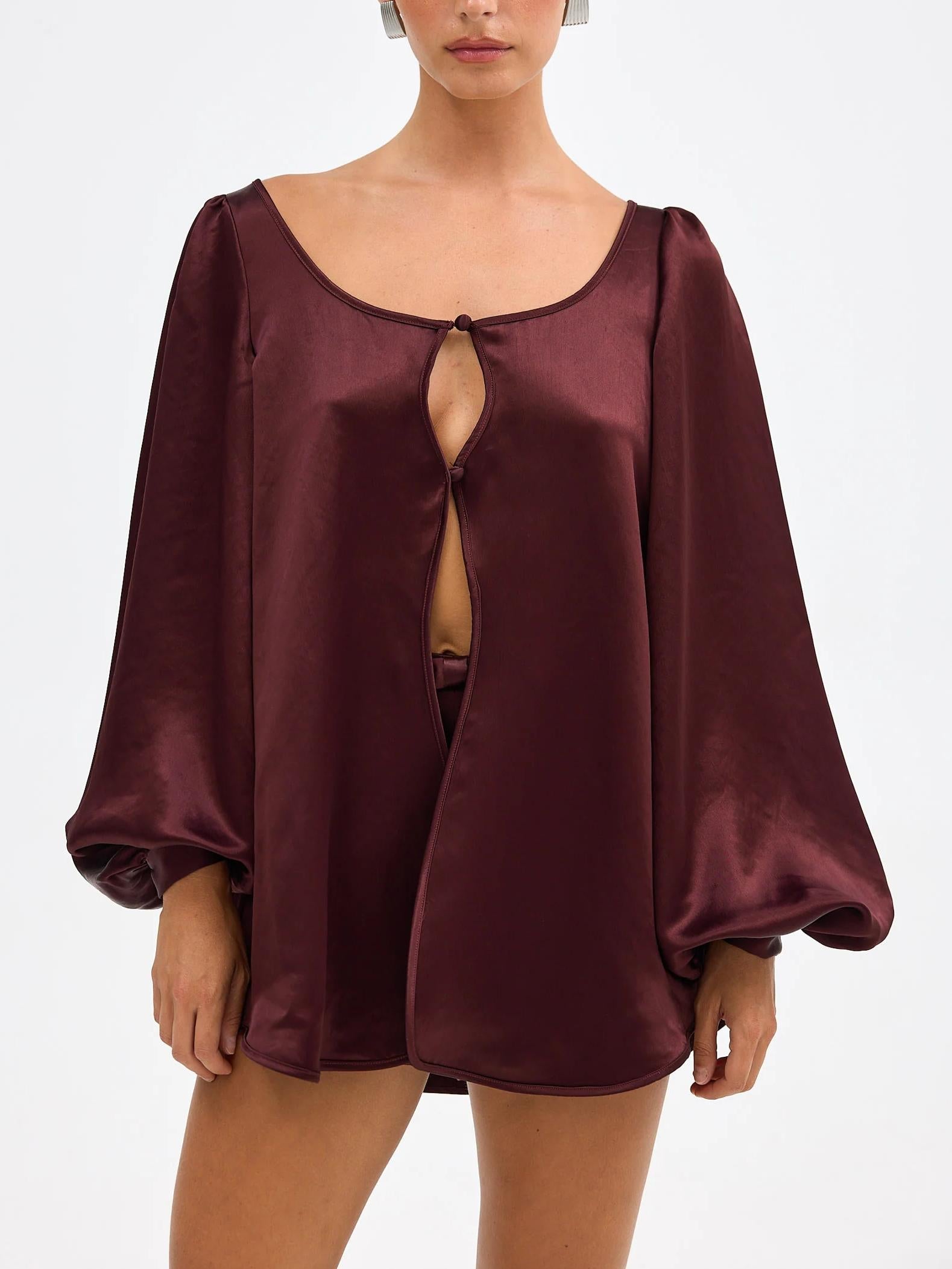 Women Two Piece Set Satin Look | Penelope-5