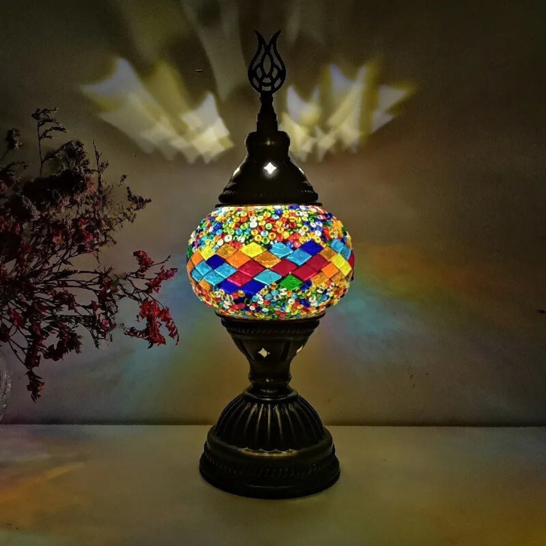 Colorful Mosaic Glass Table Lamp | Artistic Charm-6