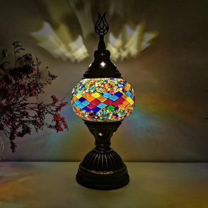Colorful Mosaic Glass Table Lamp | Artistic Charm-6