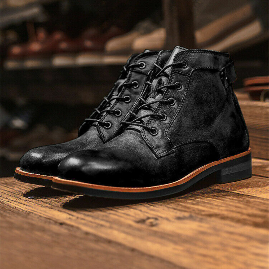 Men Vintage Leather Boots | Karim