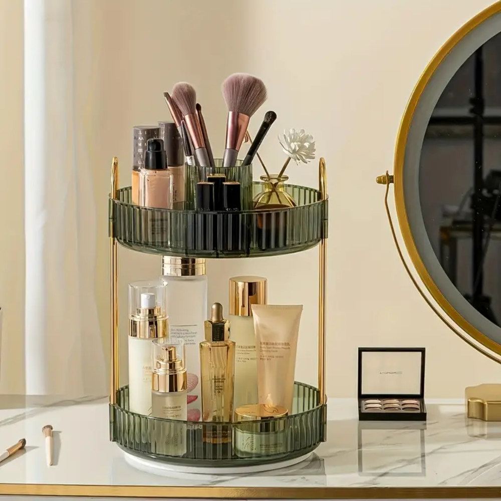 Women Makeup Organizer Rotating Plastic | Elegant Design 3