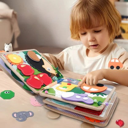 Educational Toy Montessori Quiet Book Soft Fabric | Learning Fun for 2 to 4 Year Olds-5