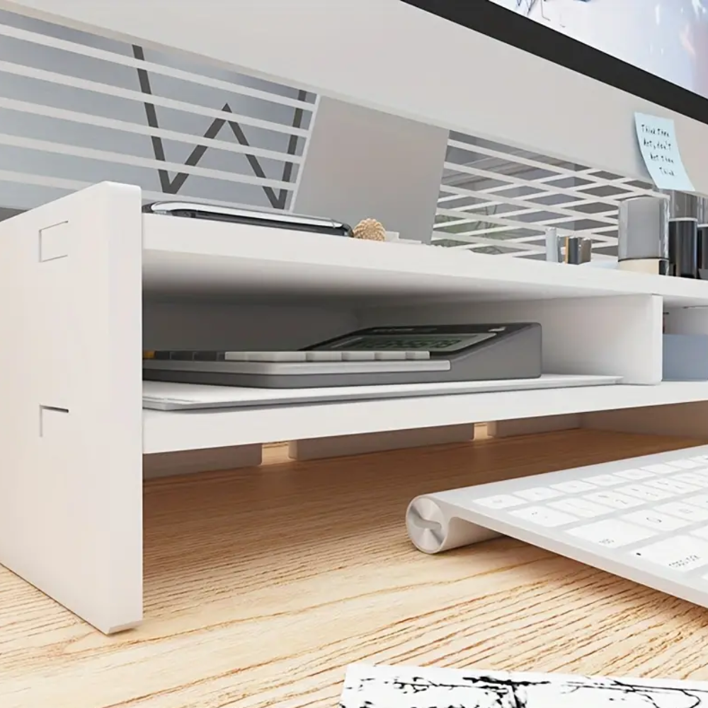 Monitor Stand for Desk Black Wood | Elegant Design 4