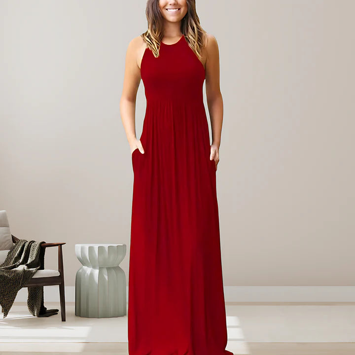 Sleeveless Pocketed Maxi Dress | Aurelia