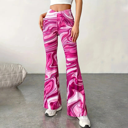 Women Bootcut Pants Hot Pink Polyester | Unique Style-6
