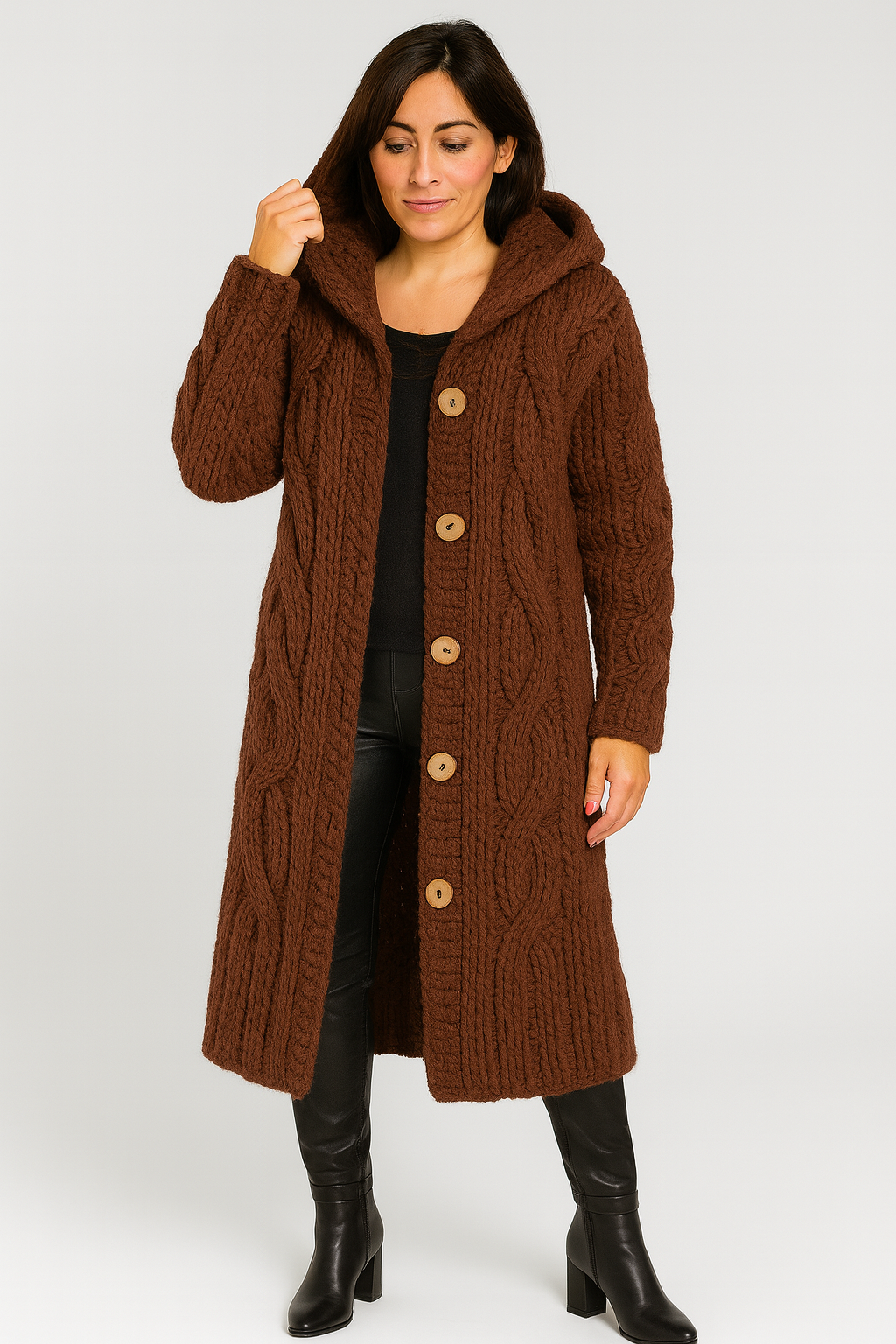 Women Chunky Knit Long Cardigan | Florabelle