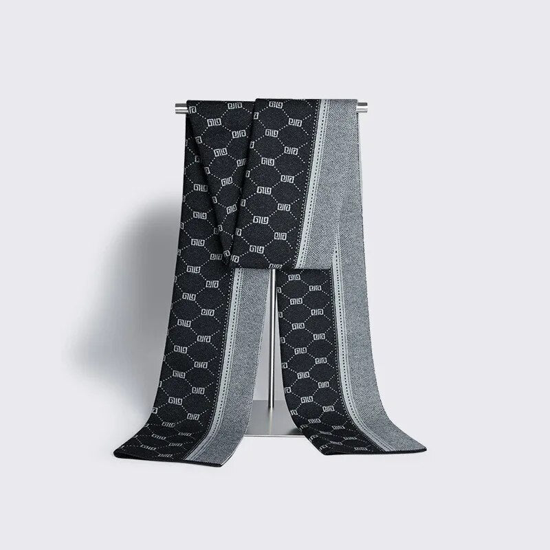 Men Patterned Winter Scarf | Veniel
