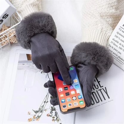 Women Luxurious Faux Fur Winter Gloves | Juliet