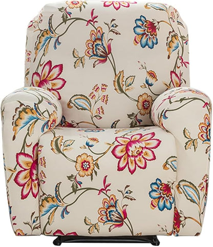 Variant image for Recliner Sofa Cover Gray Stretch Fabric | Blossom-3