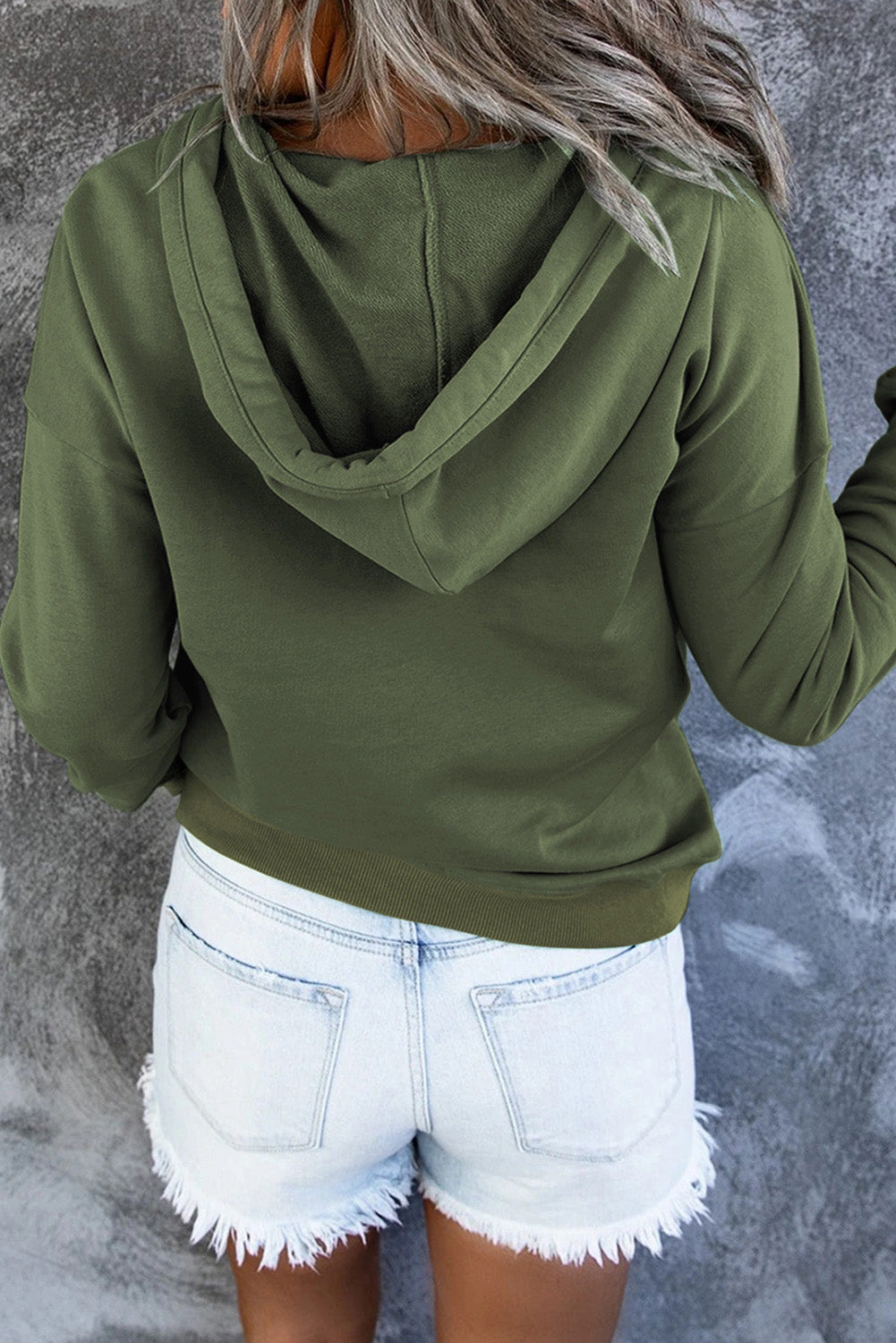 Women Hooded Button Sweatshirt | Amora