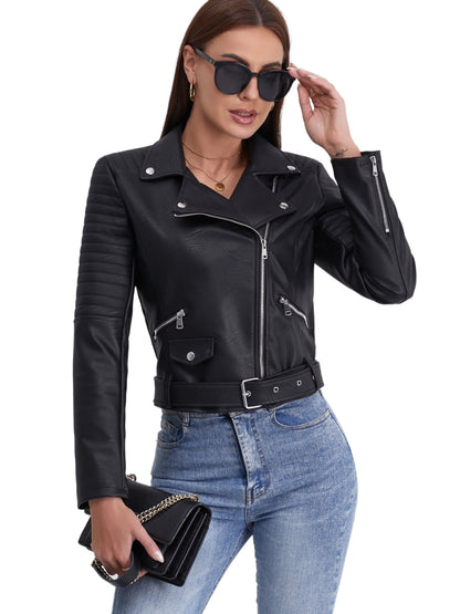 Women’s Biker Leather Jacket | Xandria