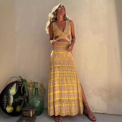 Bohemian Two-Piece Maxi Dress | Viviana