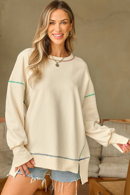 Variant image for Women Oversized Sweatshirt Black Cotton | Casual Chic-1