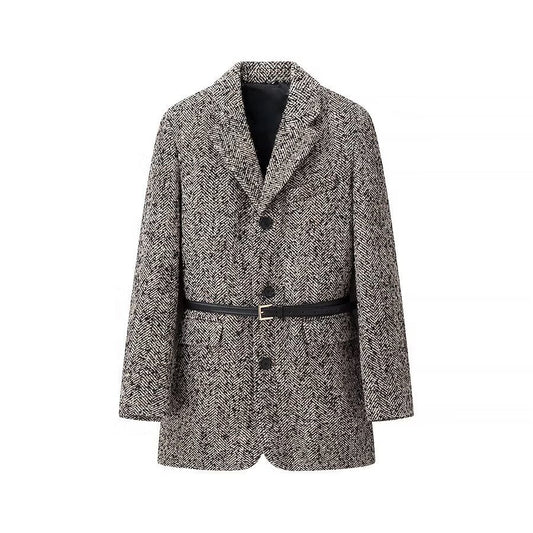 Women Suit Jacket Grey Polyester | Elegant Style-1