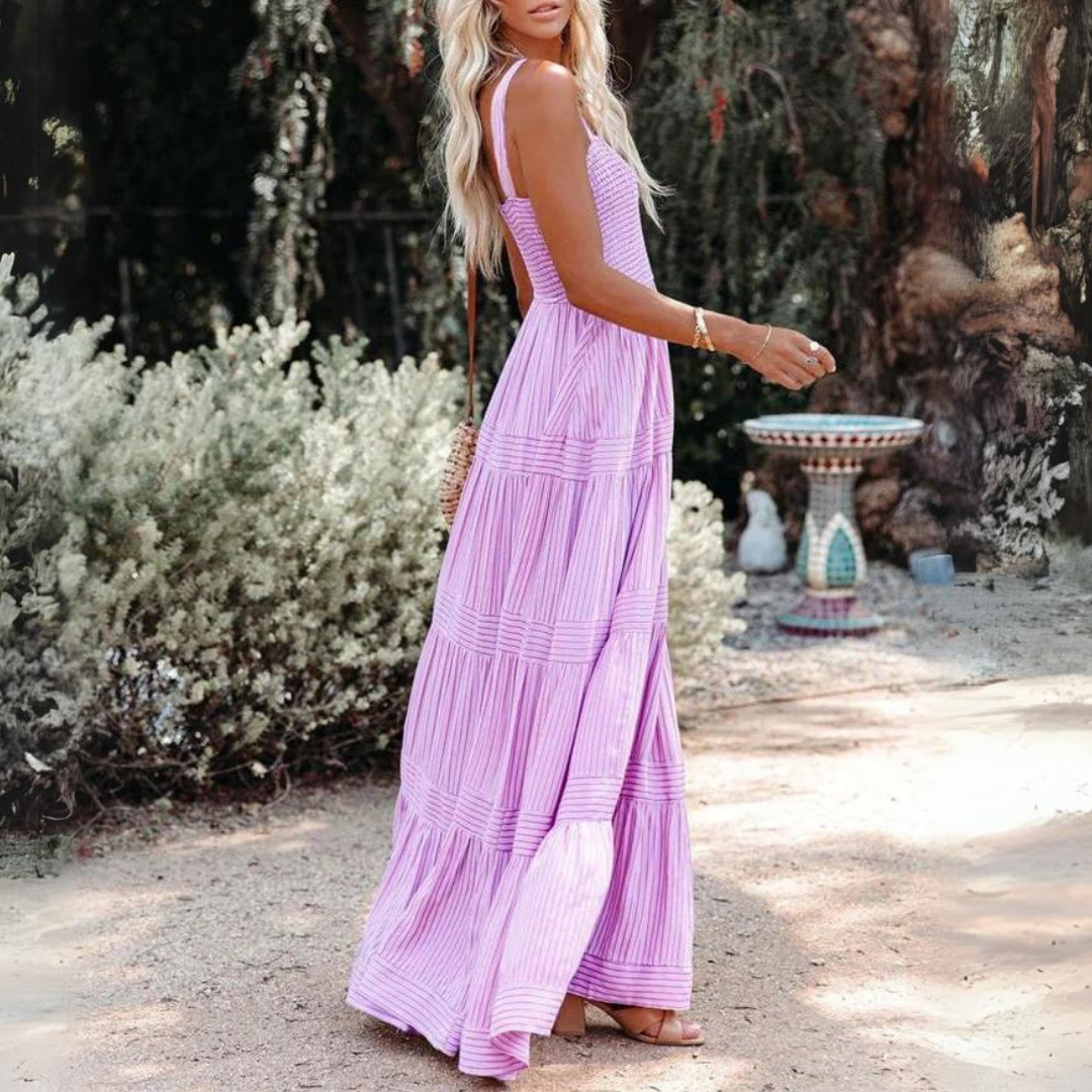 Tiered Strappy Summer Maxi Dress | Sophia