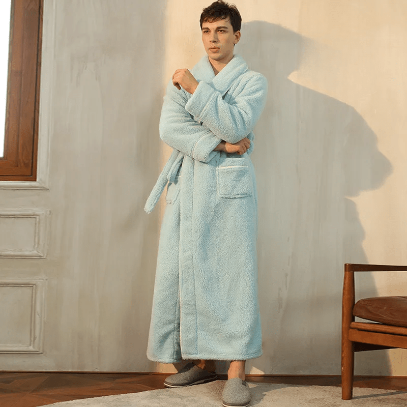 Neville | Unisex Plush Fleece Bathrobe for Women