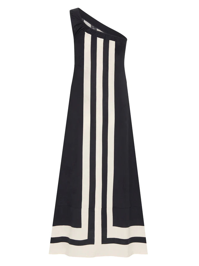Women Midi Dress Black Cotton-Polyester | Elegant Charm-6