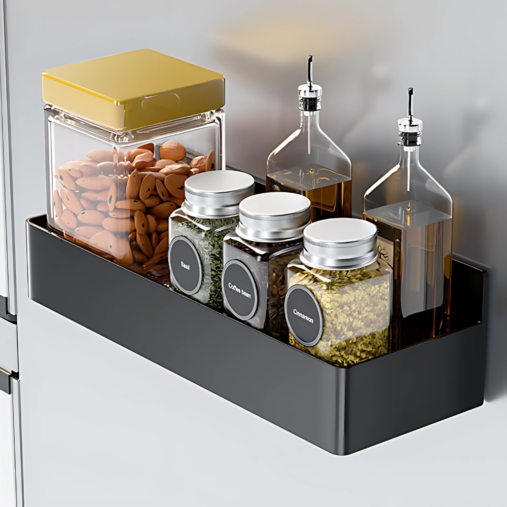 Magnetic Spice Rack Black Carbon Steel | Kitchen Organizer 2