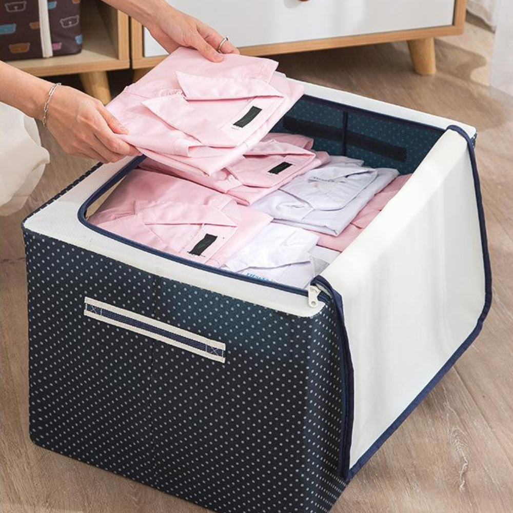 Storage Box Organizer Navy Blue Oxford Cloth | Serenity 2