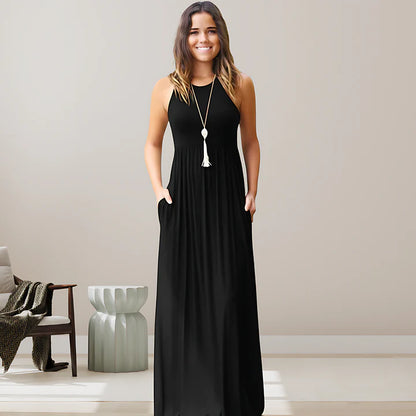 Sleeveless Pocketed Maxi Dress | Aurelia