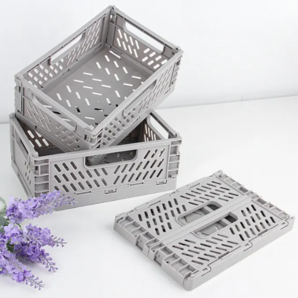 Storage Basket Collapsible Plastic | Home Organizer 2
