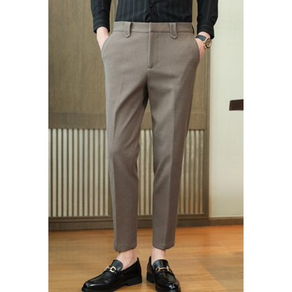 Men's Trousers Black Wool | Mike-6