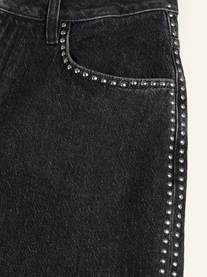 Women Wide Leg Baggy Jeans Blue Recycled Cotton | Abbie-6