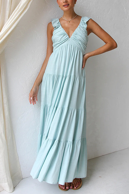 Flowing Ruffle Maxi Dress | Veronica