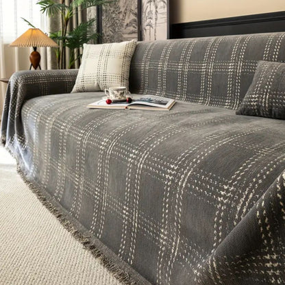 Sofa Cover Plaid Chenille Anti-Slip | Chesterfield 6