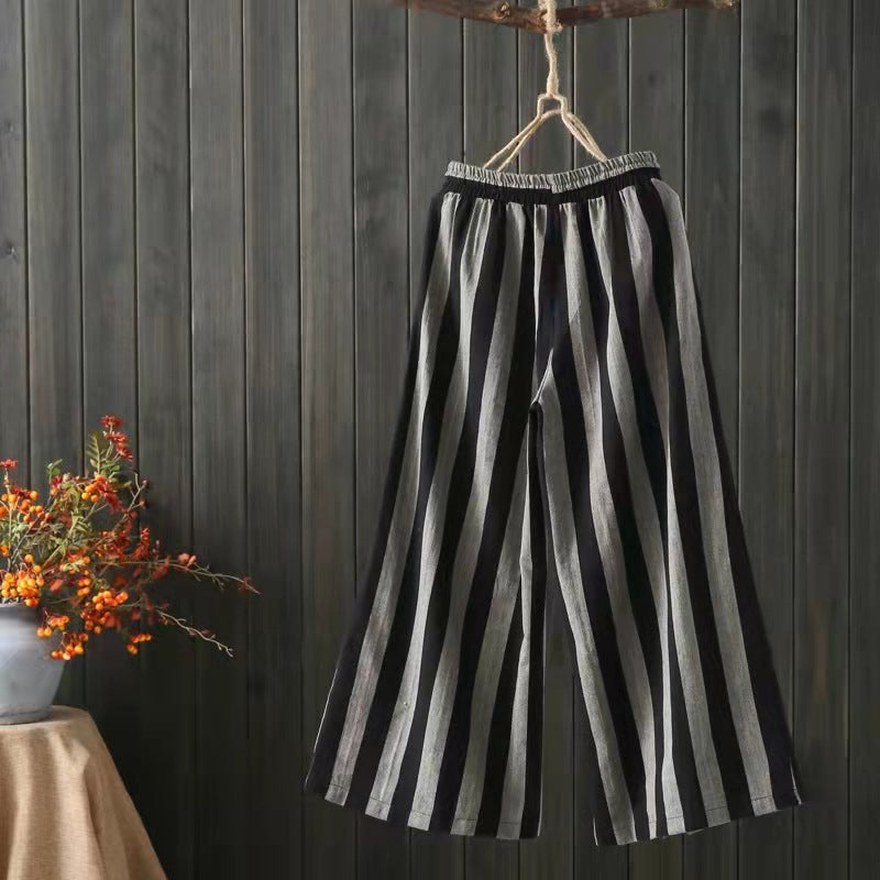 Jasmine | Relaxed Fit Striped Palazzo Pants