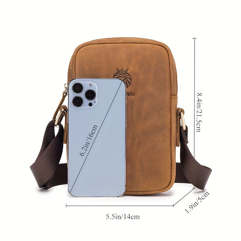 Men Vintage Leather Crossbody Bag | Nino