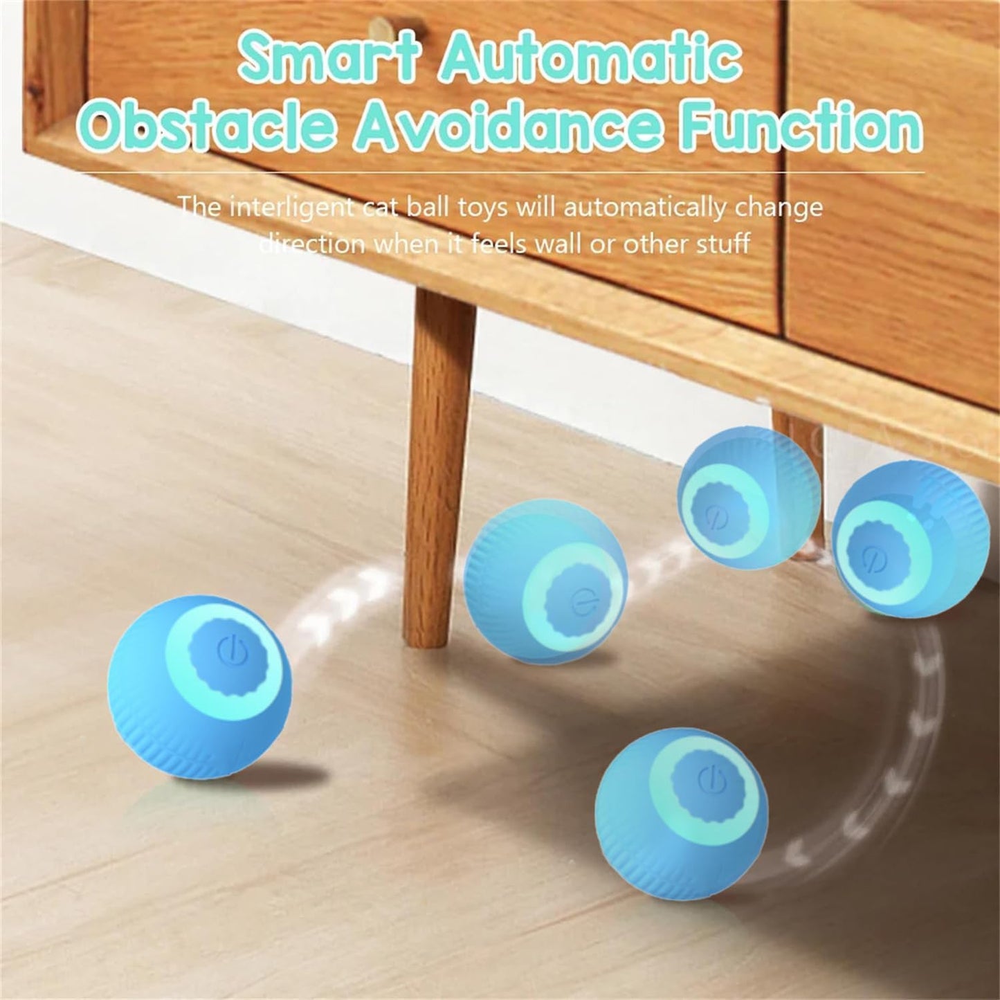 Interactive Cat Toy Multi-Color Durable Plastic | Purrball-5
