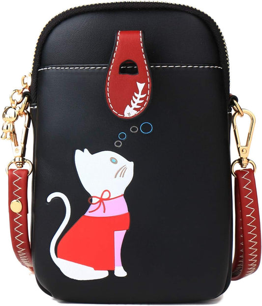 Woman Cat-Themed Crossbody Bag | Sunshine