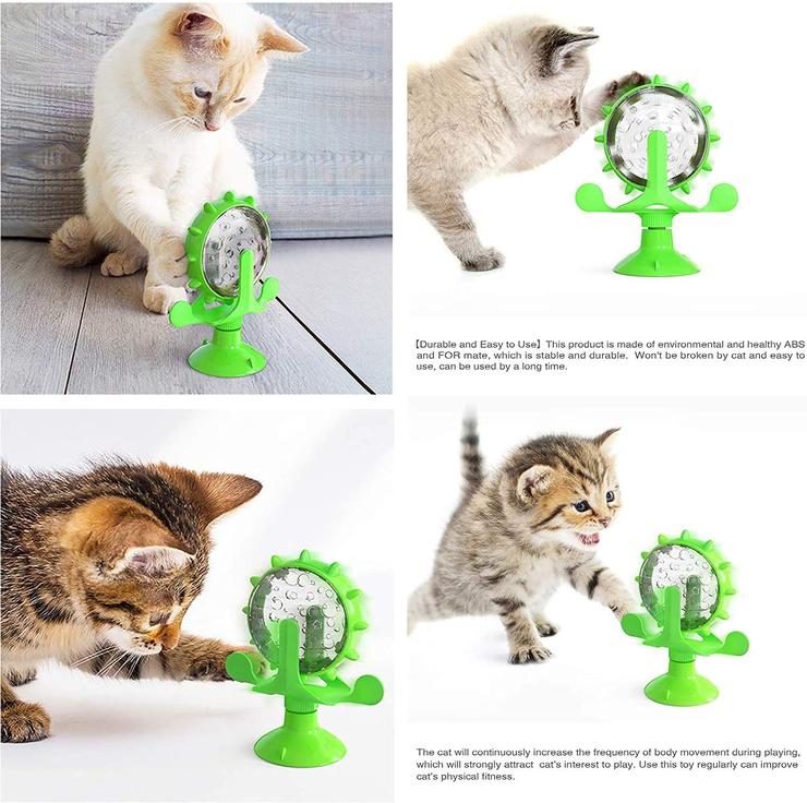 Pet Slow Feeder Toy Green Natural Plastic | WagWheel-3