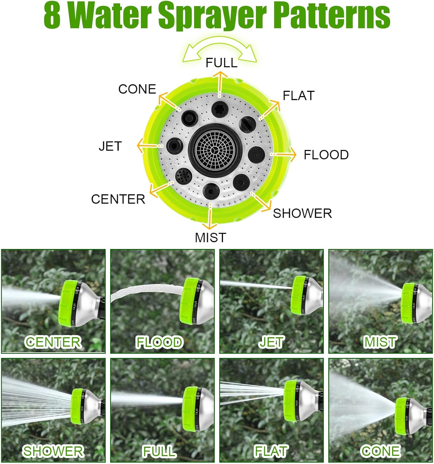 Garden Hose Nozzle Green Rubber | Equisuds-5